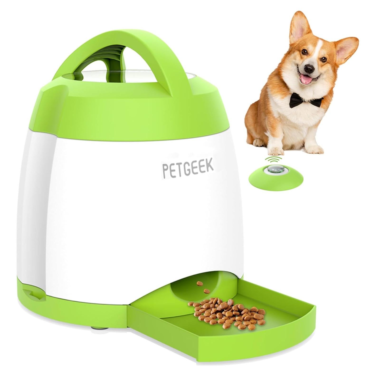 Dispensador de Comida para Perros PETGEEK Verde Automático