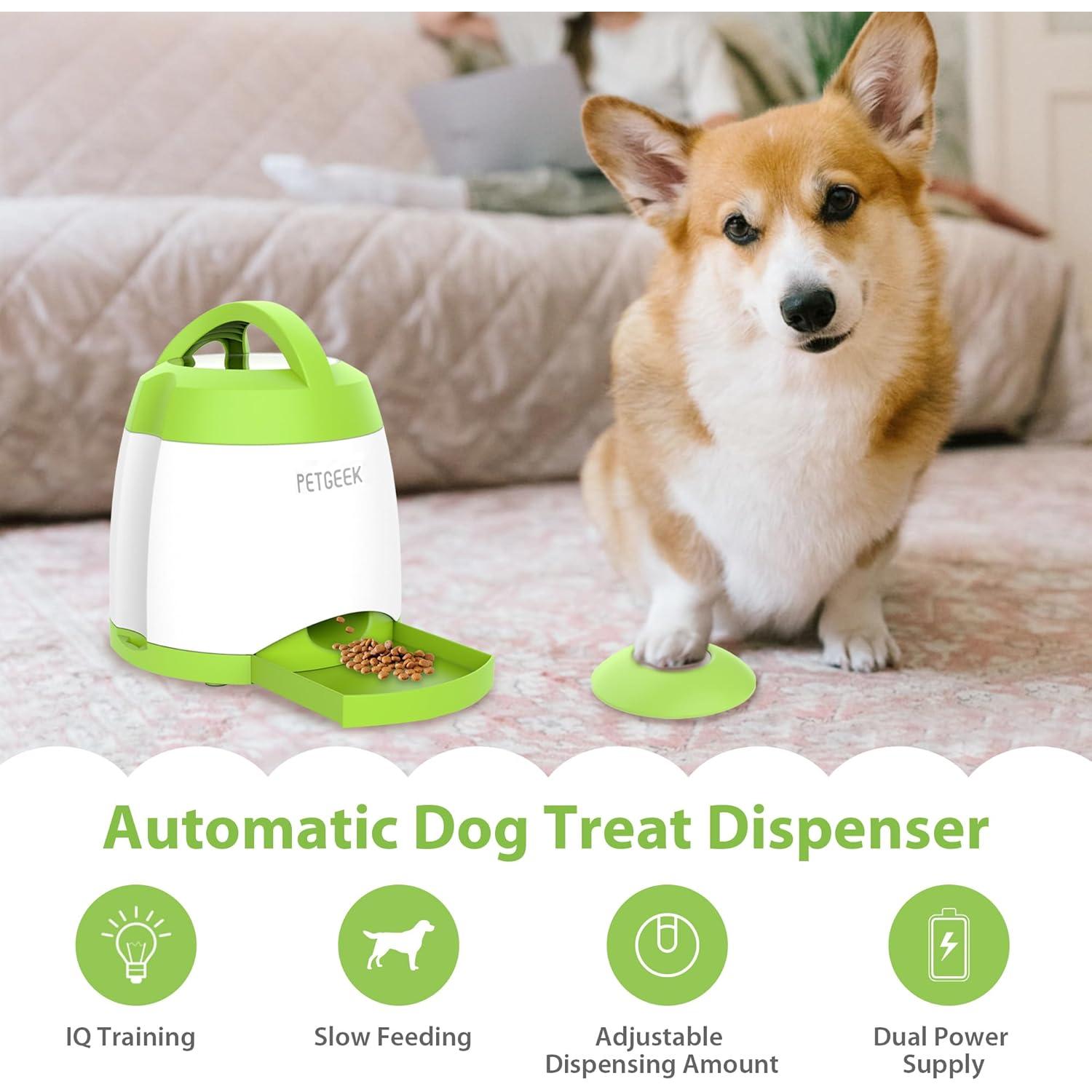 Dispensador de Comida para Perros PETGEEK Verde Automático