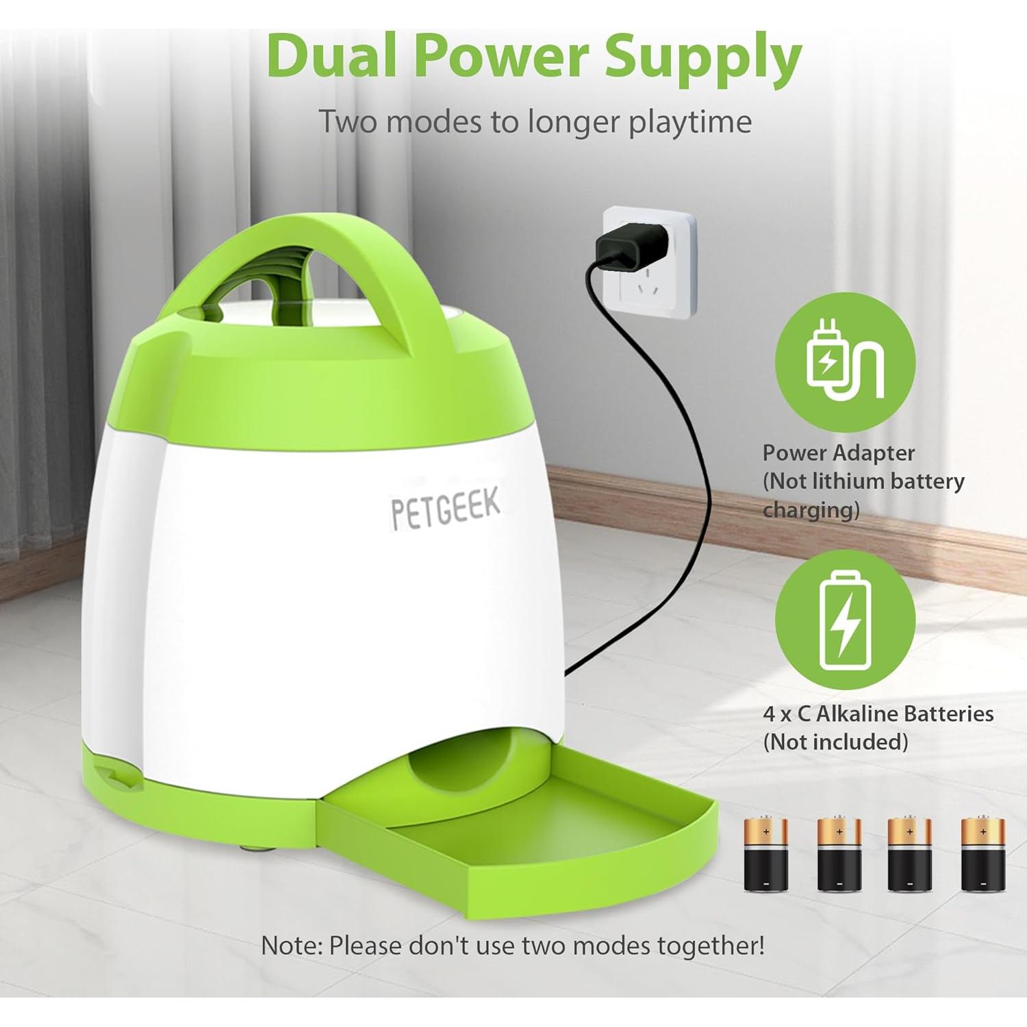 Dispensador de Comida para Perros PETGEEK Verde Automático