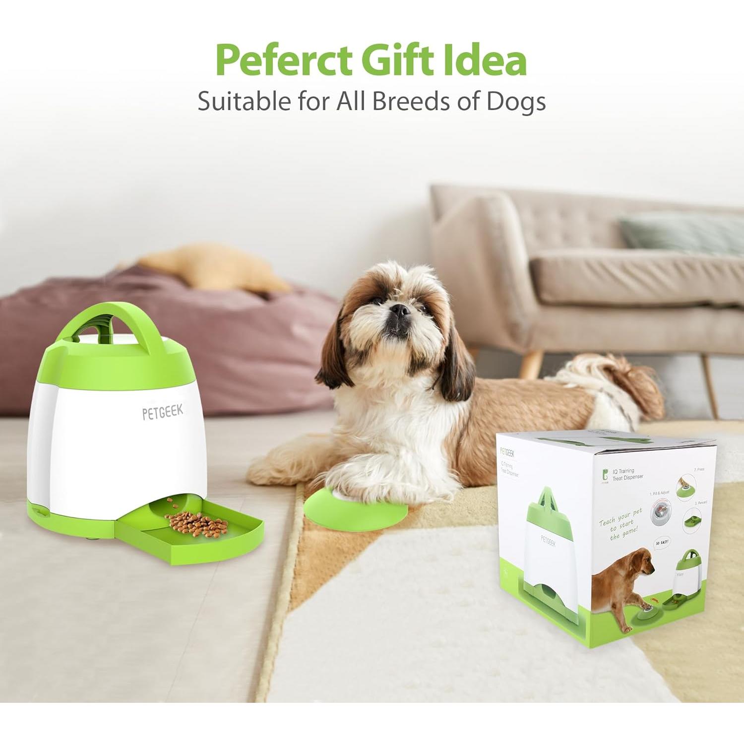 Dispensador de Comida para Perros PETGEEK Verde Automático