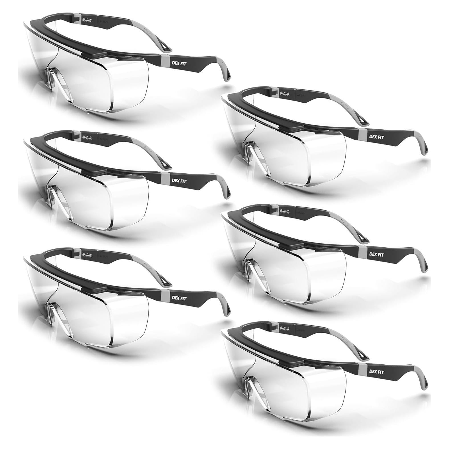 Gafas de Seguridad DEX FIT SG210 OTG, 6 Pares, Antifog UV385