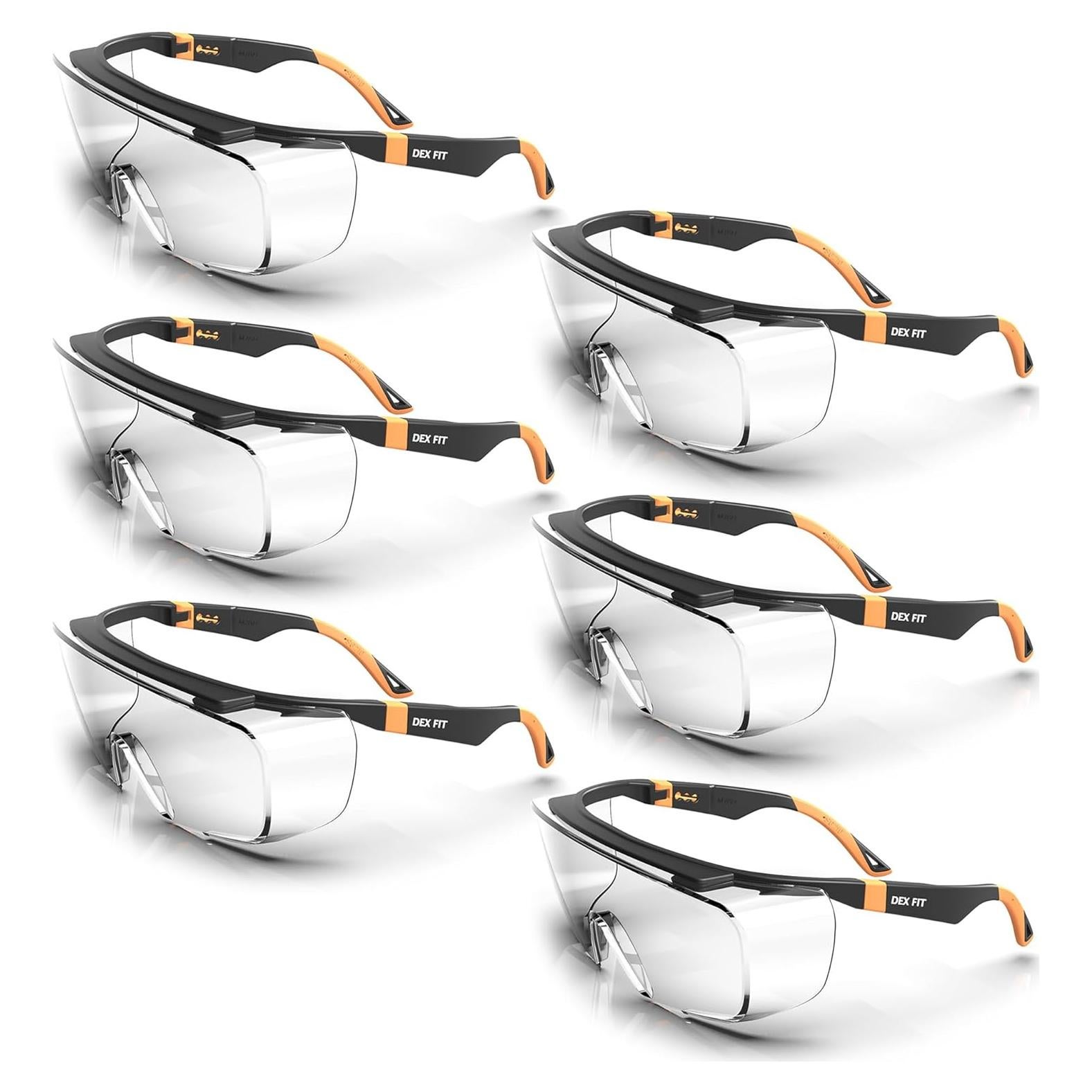 Gafas de seguridad DEX FIT SG210 OTG, 6 pares, UV385