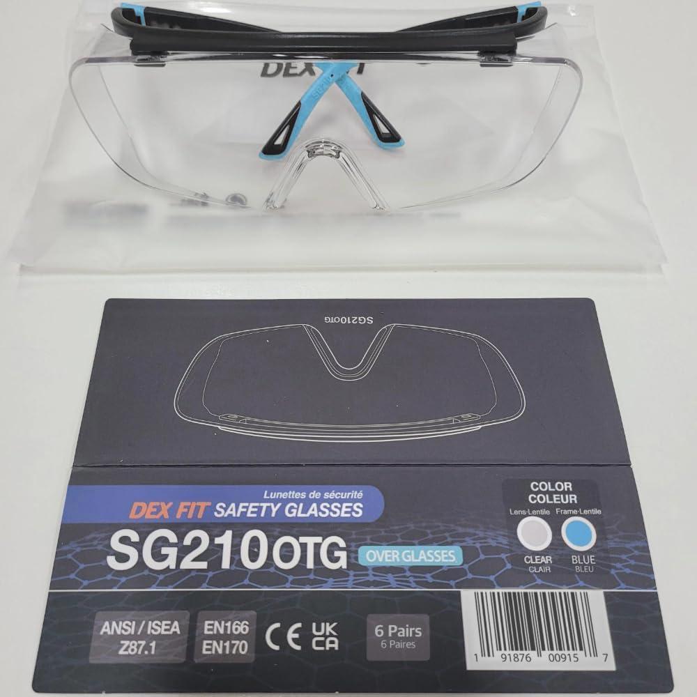 Gafas de seguridad DEX FIT SG210 OTG, 6 pares, UV385