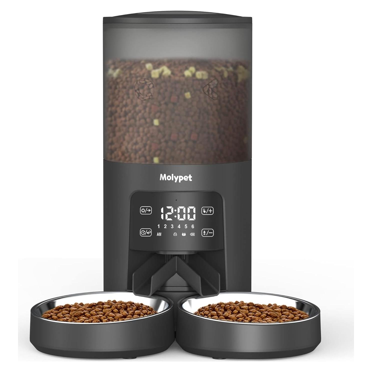 Comedero Automático Molypet 6L para 2 Gatos Programable