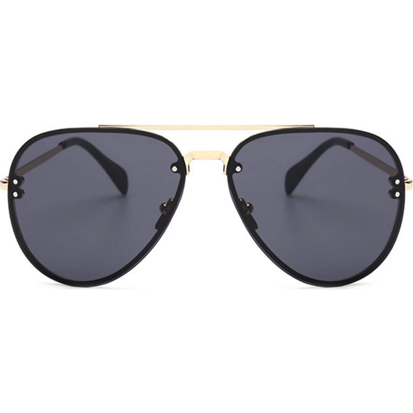 Gafas de Sol Aviador Metálicas Oro Humo con Protección UV