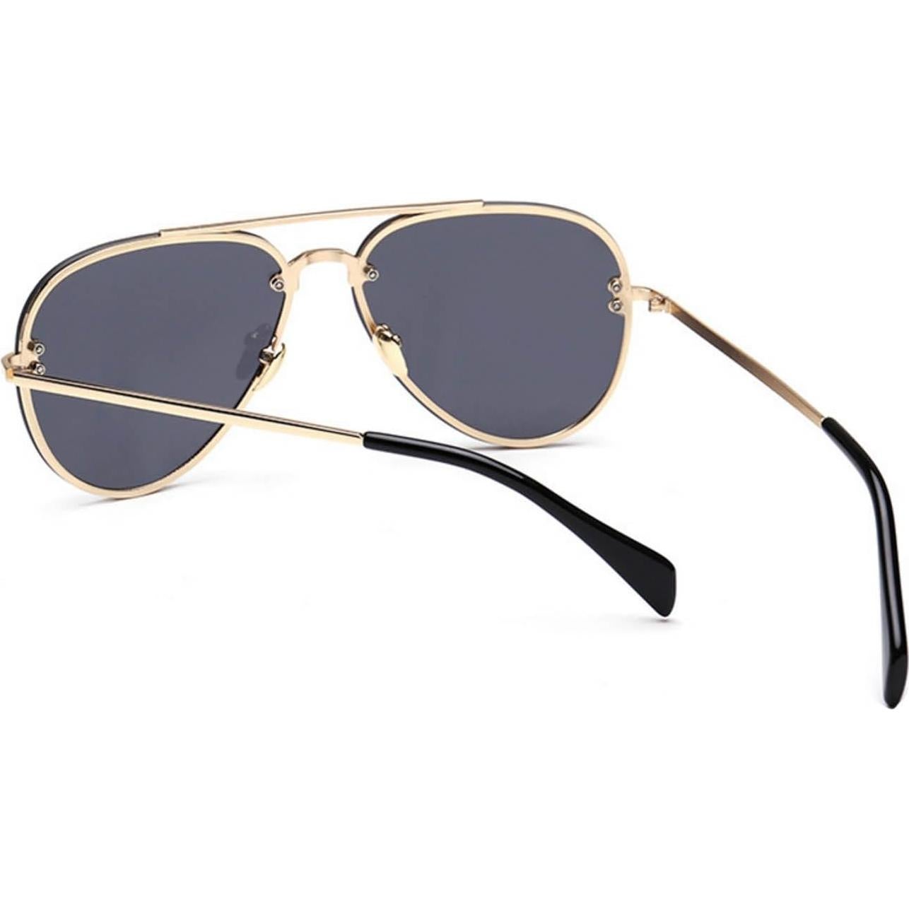 Gafas de Sol Aviador Metálicas Oro Humo con Protección UV