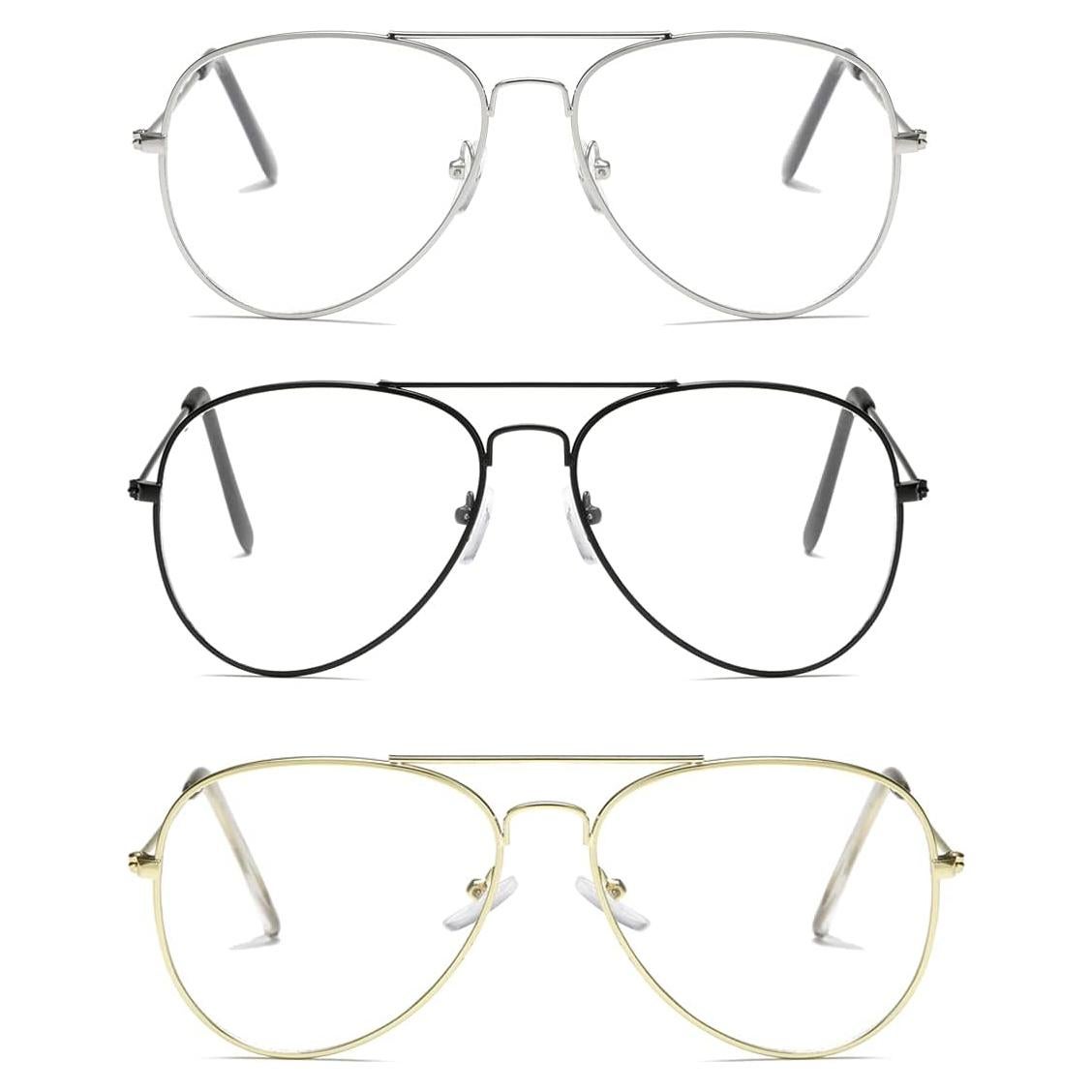 Gafas de Aviador AISSWZBER Lente UV400 Marco Metálico