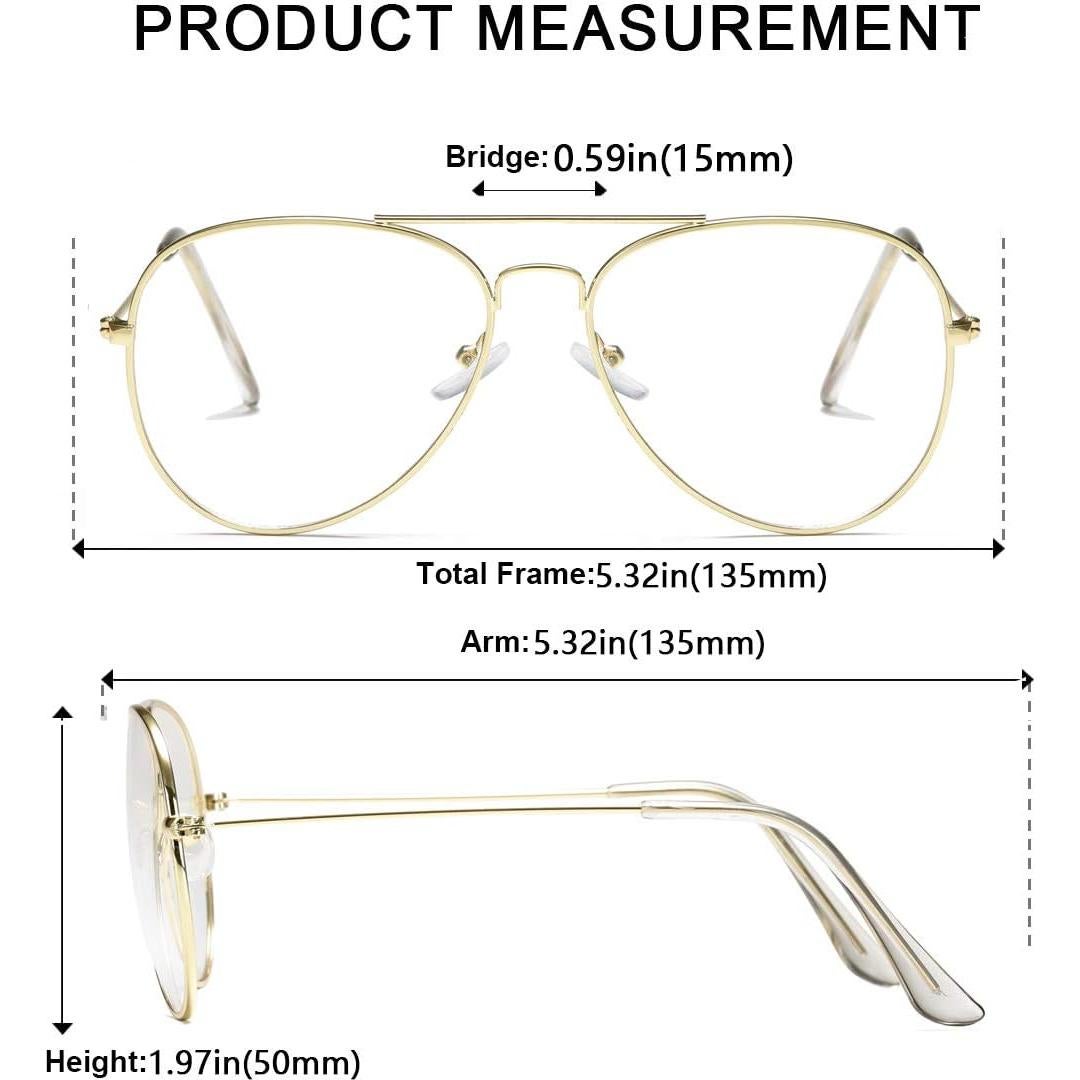 Gafas de Aviador AISSWZBER Lente UV400 Marco Metálico