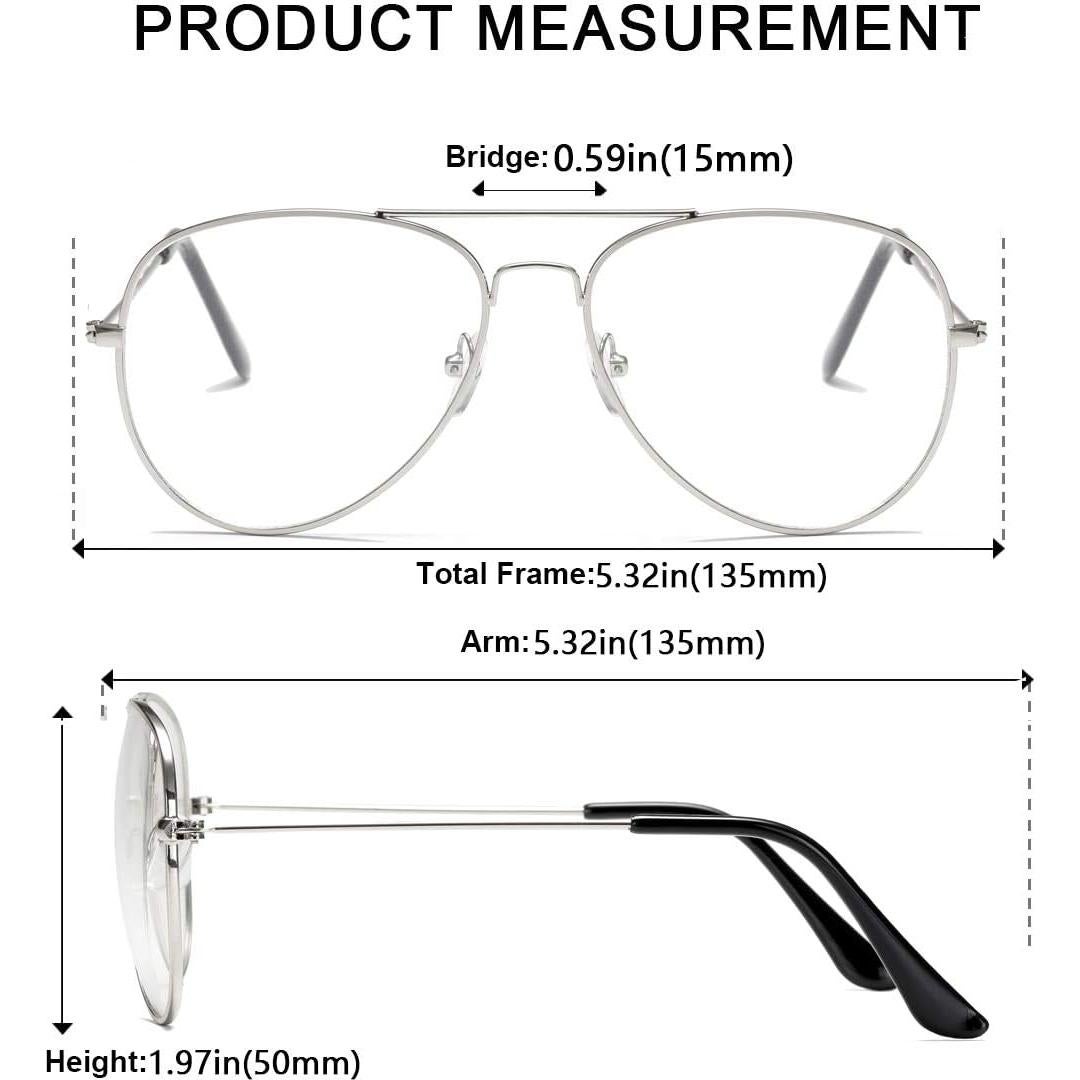 Gafas Aviador AISSWZBER Lente Premium UV400 Plata