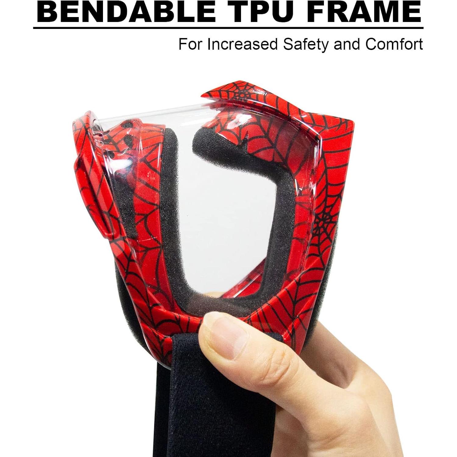 Gafas de Motocross CoPvner Marco Rojo Araña Lente Clara