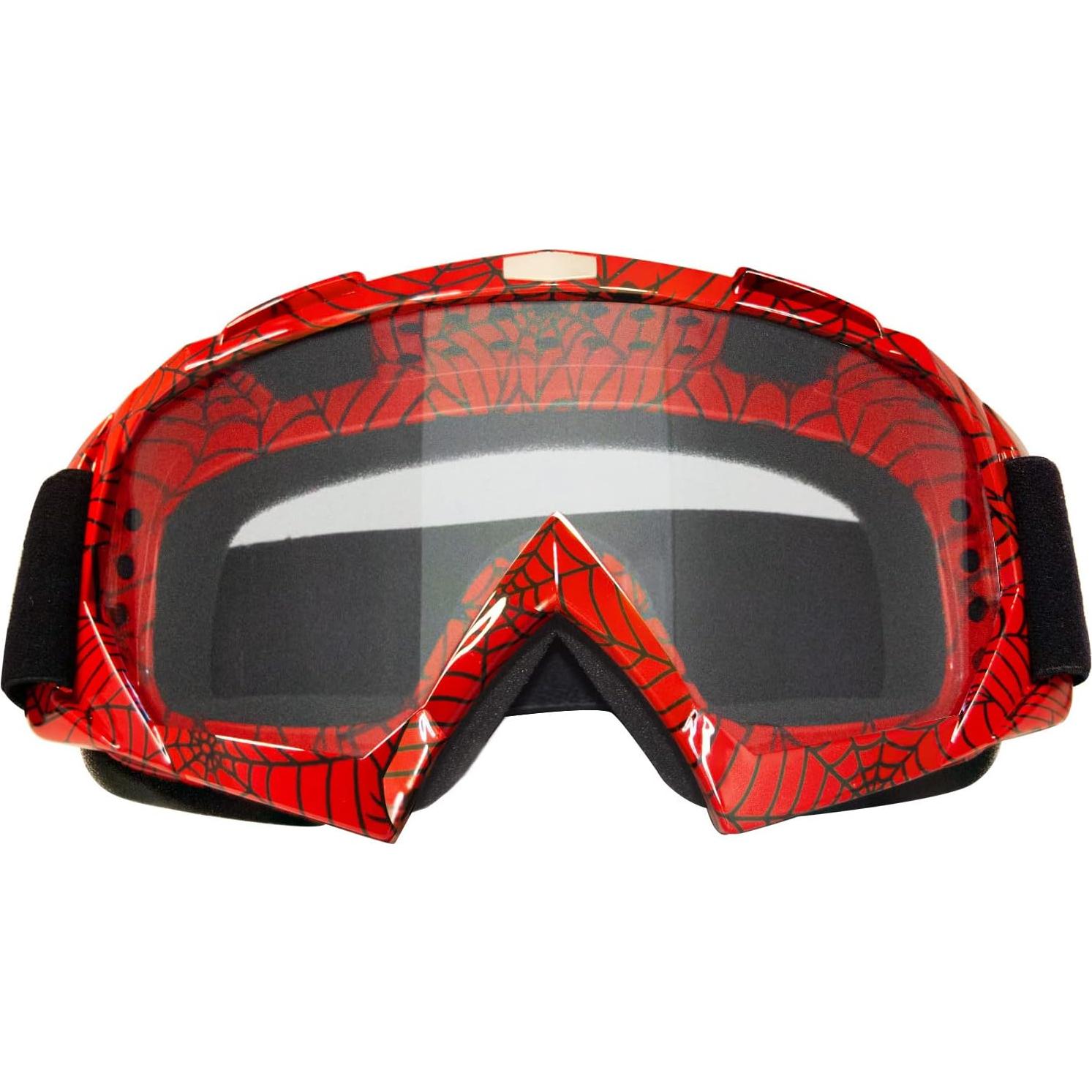 Gafas de Motocross CoPvner Marco Rojo Araña Lente Clara