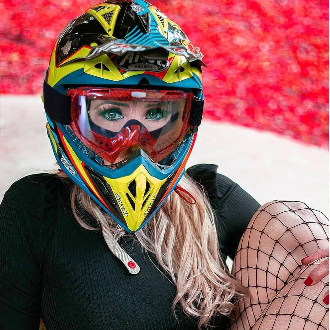 Gafas de Motocross CoPvner Marco Rojo Araña Lente Clara