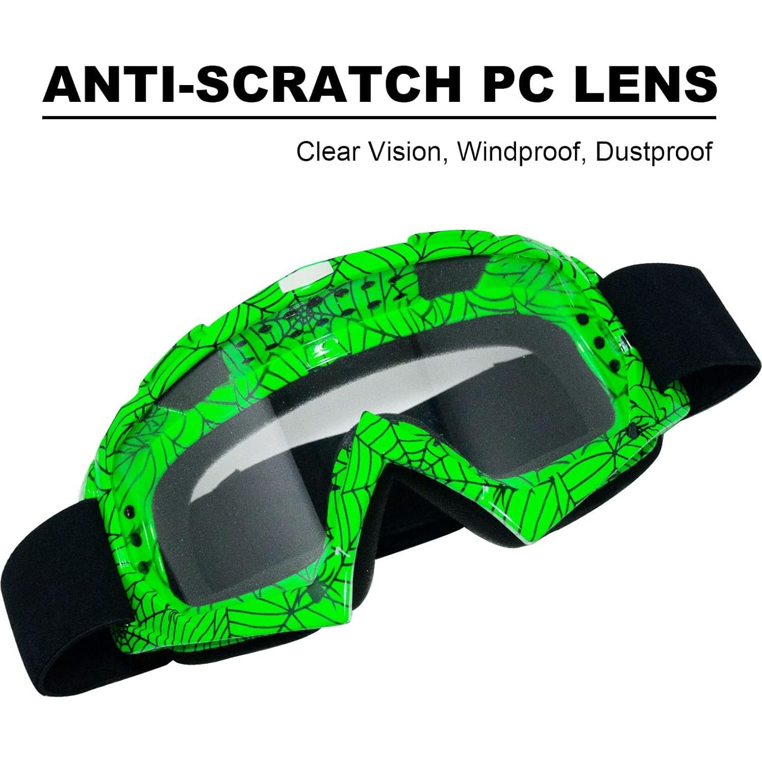 Gafas de Motocross CoPvner Adultos y Niños - Lente Clara