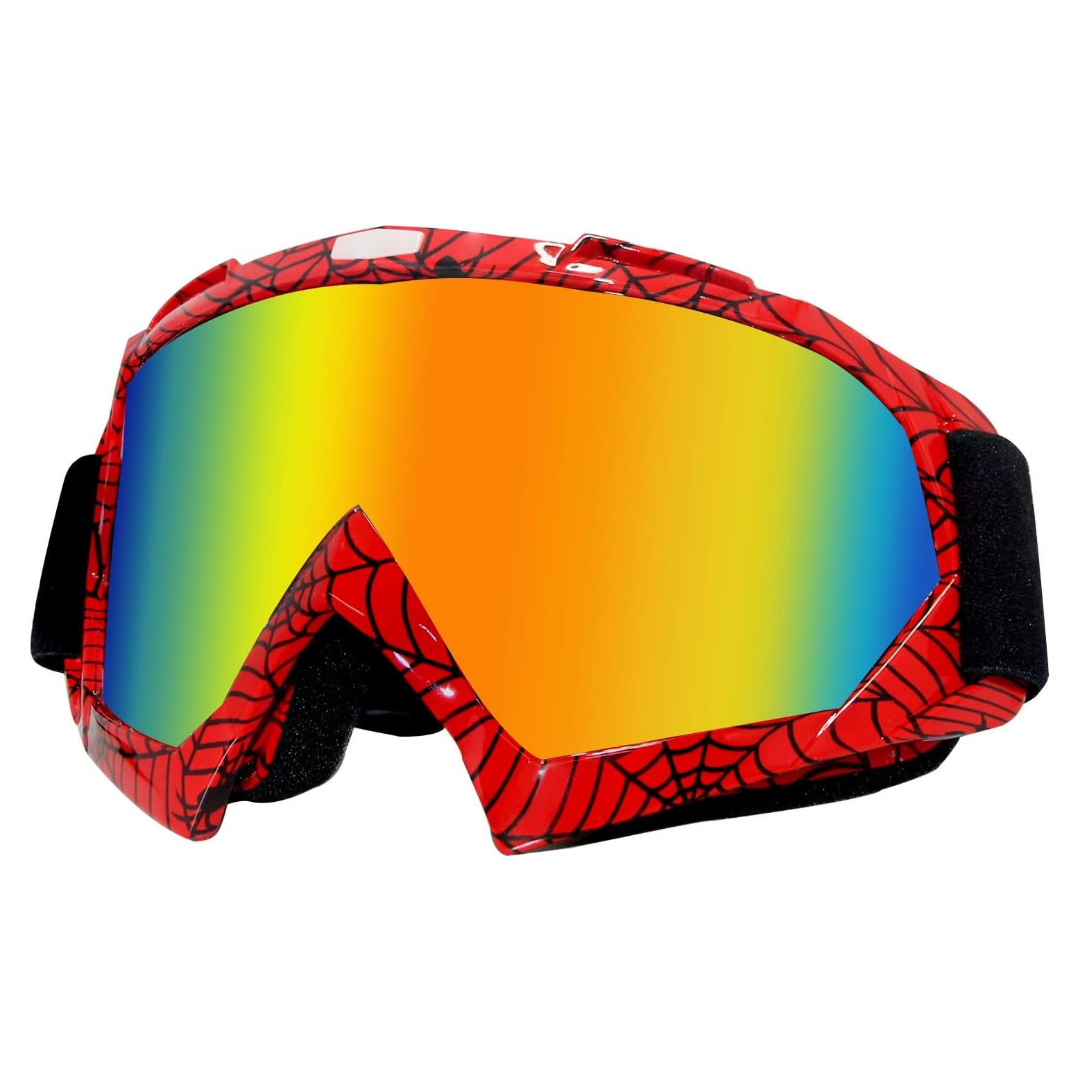 Gafas de Motocross CoPvner Marco Rojo Araña Lente Color