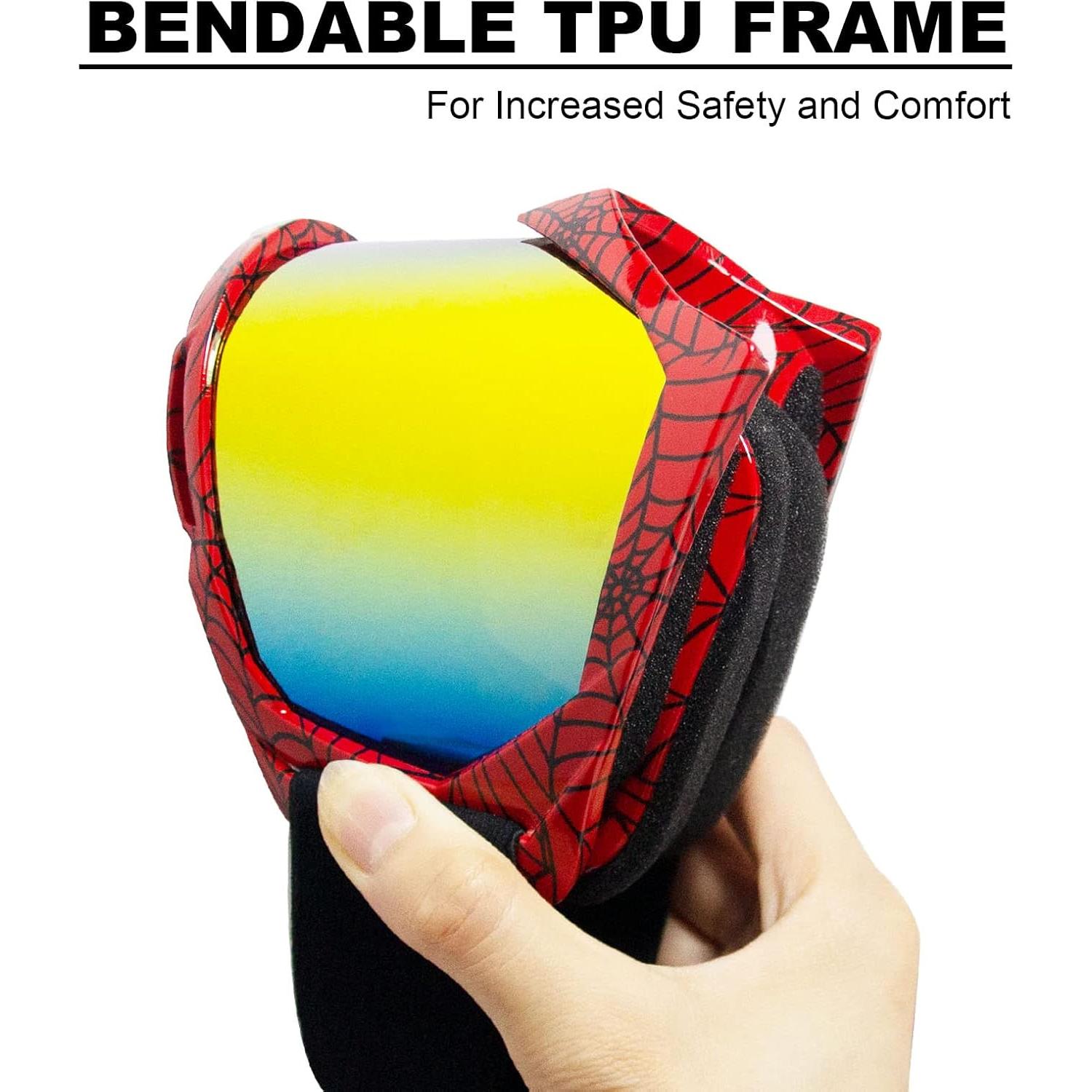 Gafas de Motocross CoPvner Marco Rojo Araña Lente Color