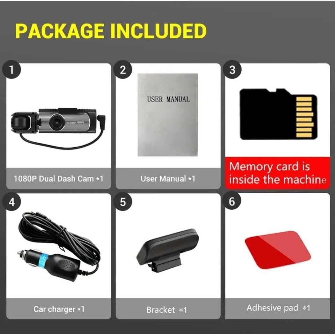 Cámara de tablero dual HD 1080P Shenzhen A9 con SD 32GB