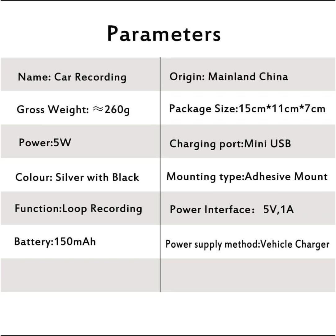 Cámara de tablero dual HD 1080P Shenzhen A9 con SD 32GB