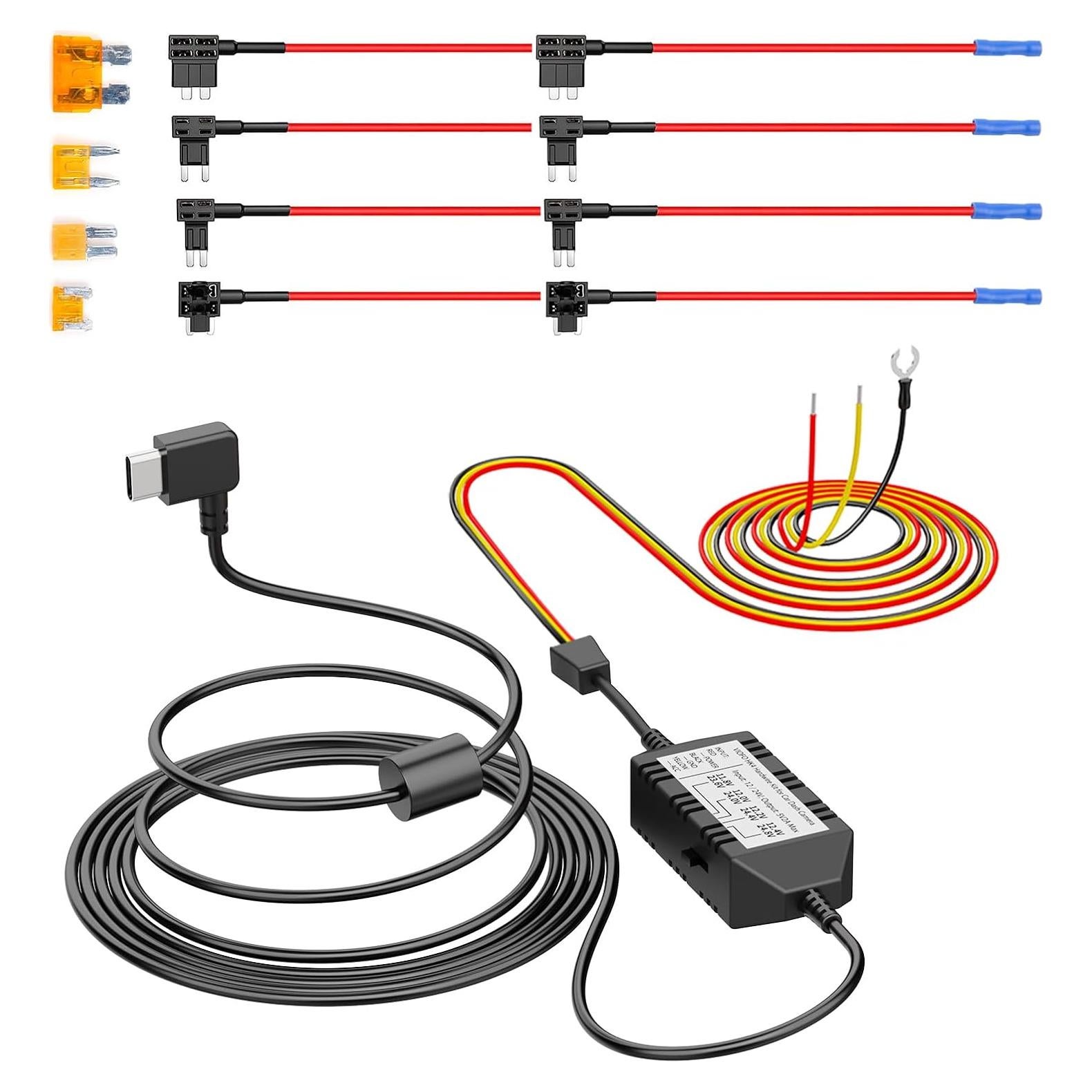 Kit de Cableado VIOFO HK4 con 8 Fusibles y Puerto Type-C