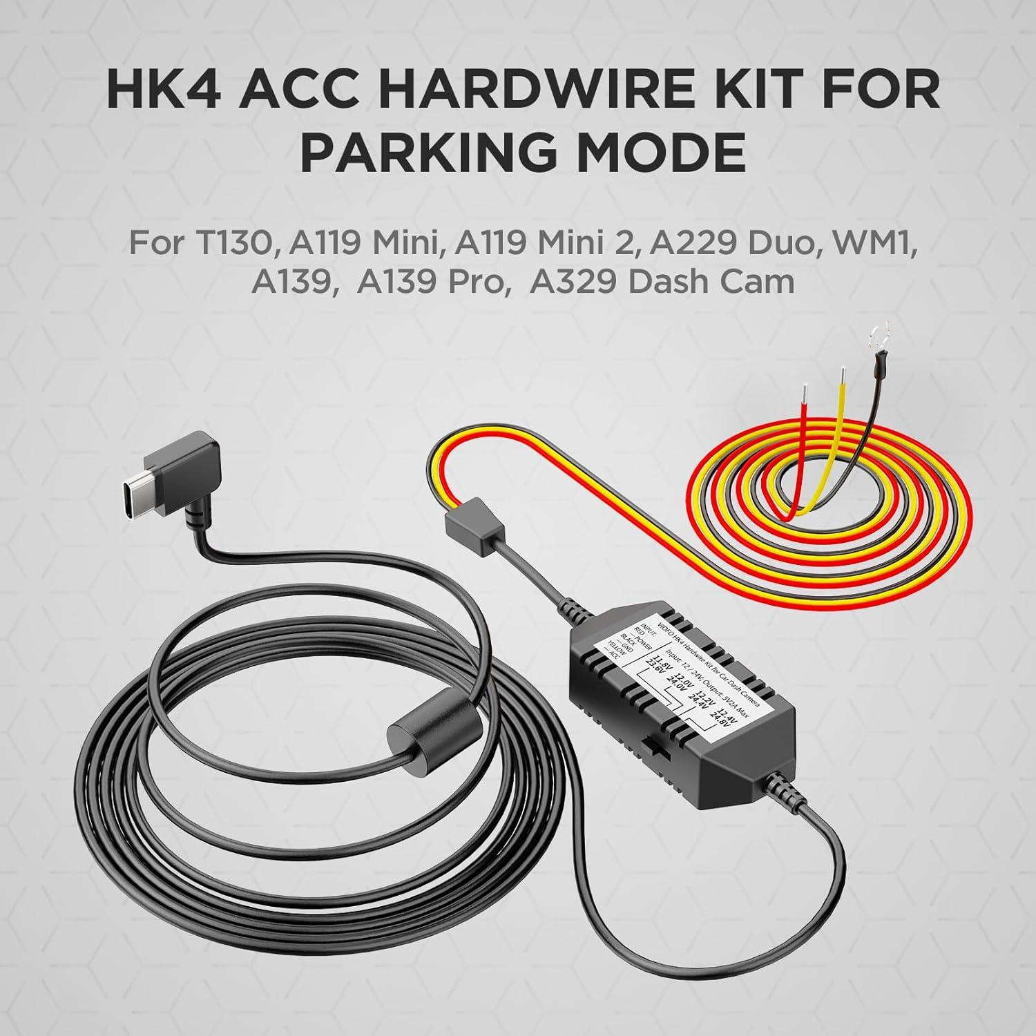 Kit de Cableado VIOFO HK4 con 8 Fusibles y Puerto Type-C