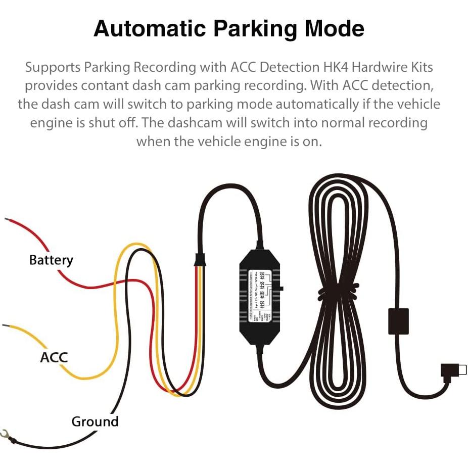 Kit de Cableado VIOFO HK4 con 8 Fusibles y Puerto Type-C