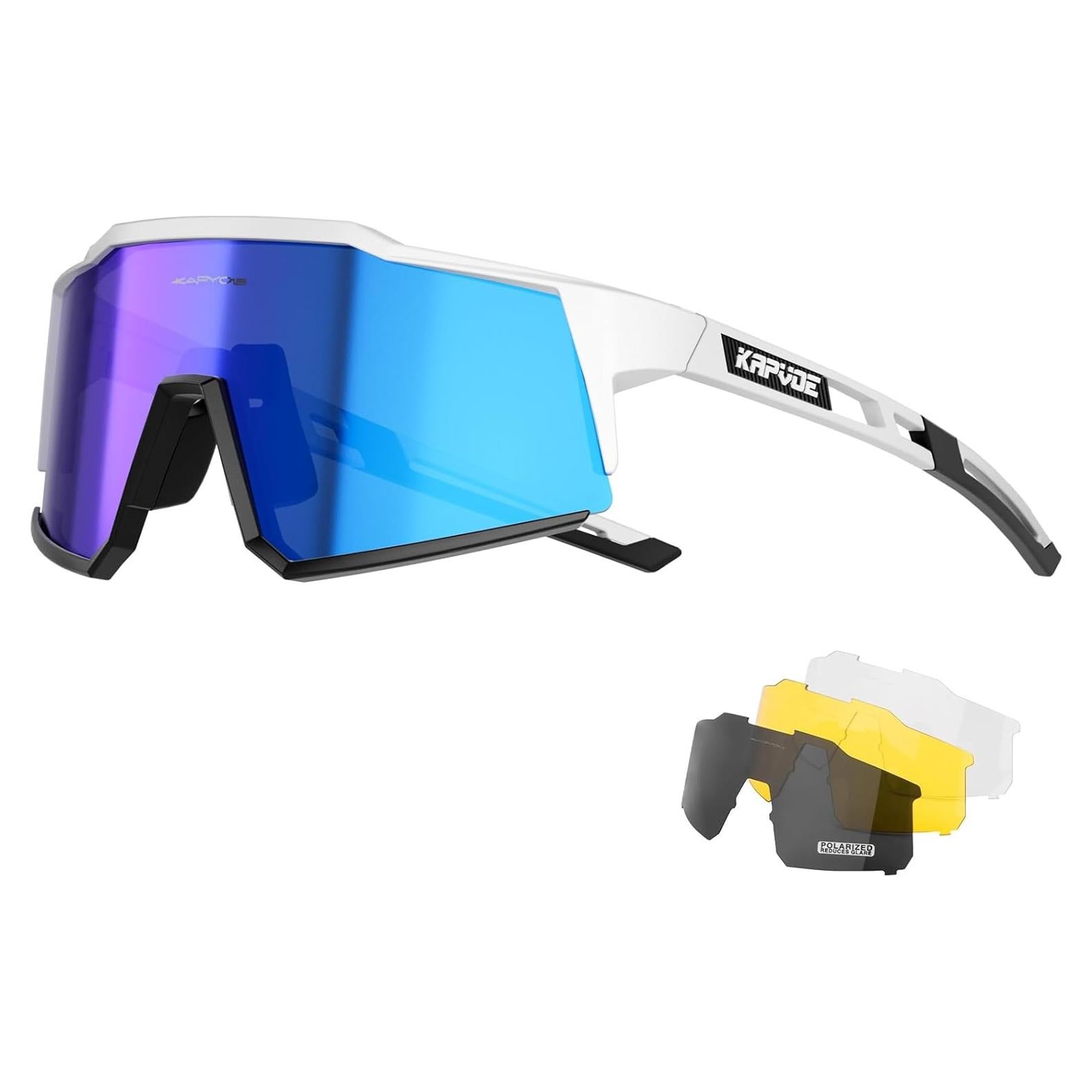 Gafas de Ciclismo KAPVOE TR90 4 Lentes Intercambiables