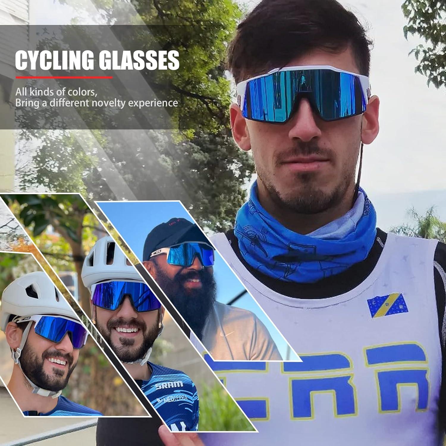 Gafas de Ciclismo KAPVOE TR90 4 Lentes Intercambiables