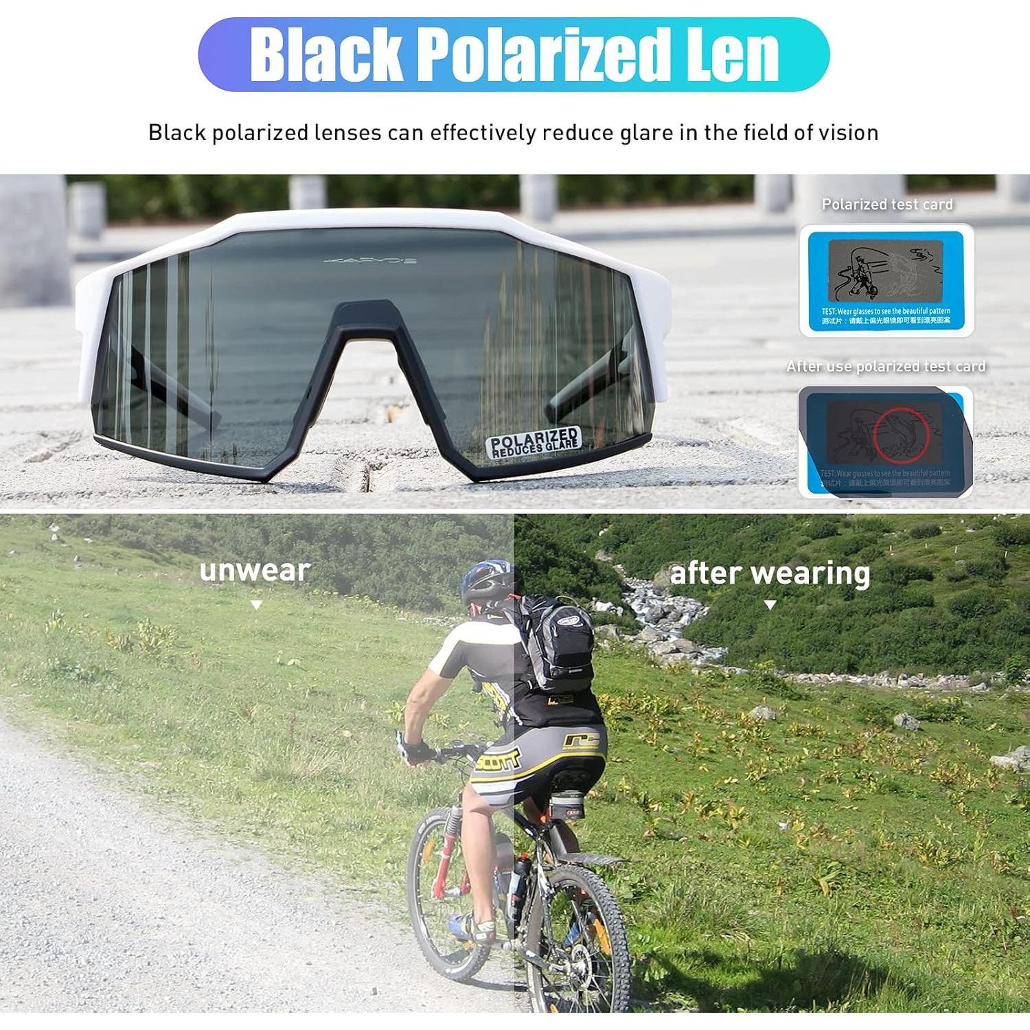 Gafas de Ciclismo KAPVOE TR90 4 Lentes Intercambiables