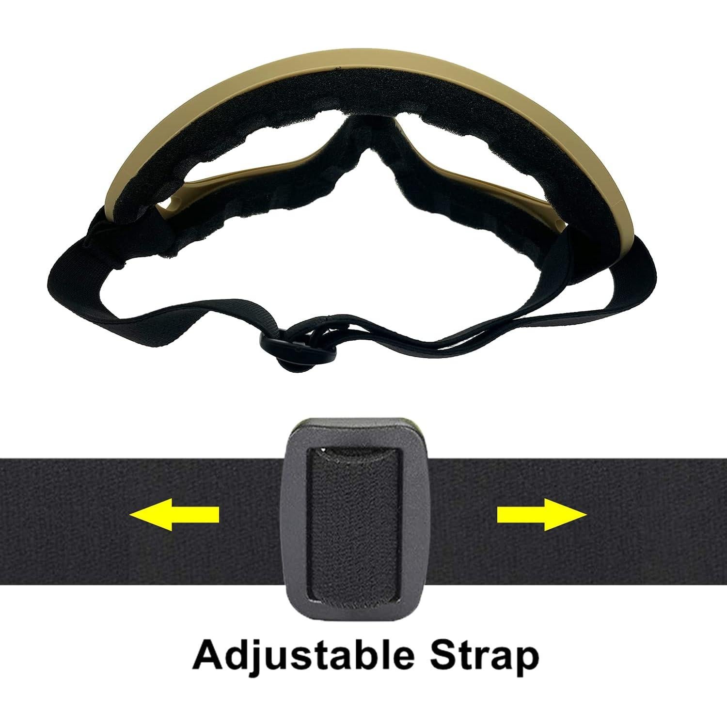 Gafas de Motocicleta LJDJ 2 Paquetes con 2 Máscaras