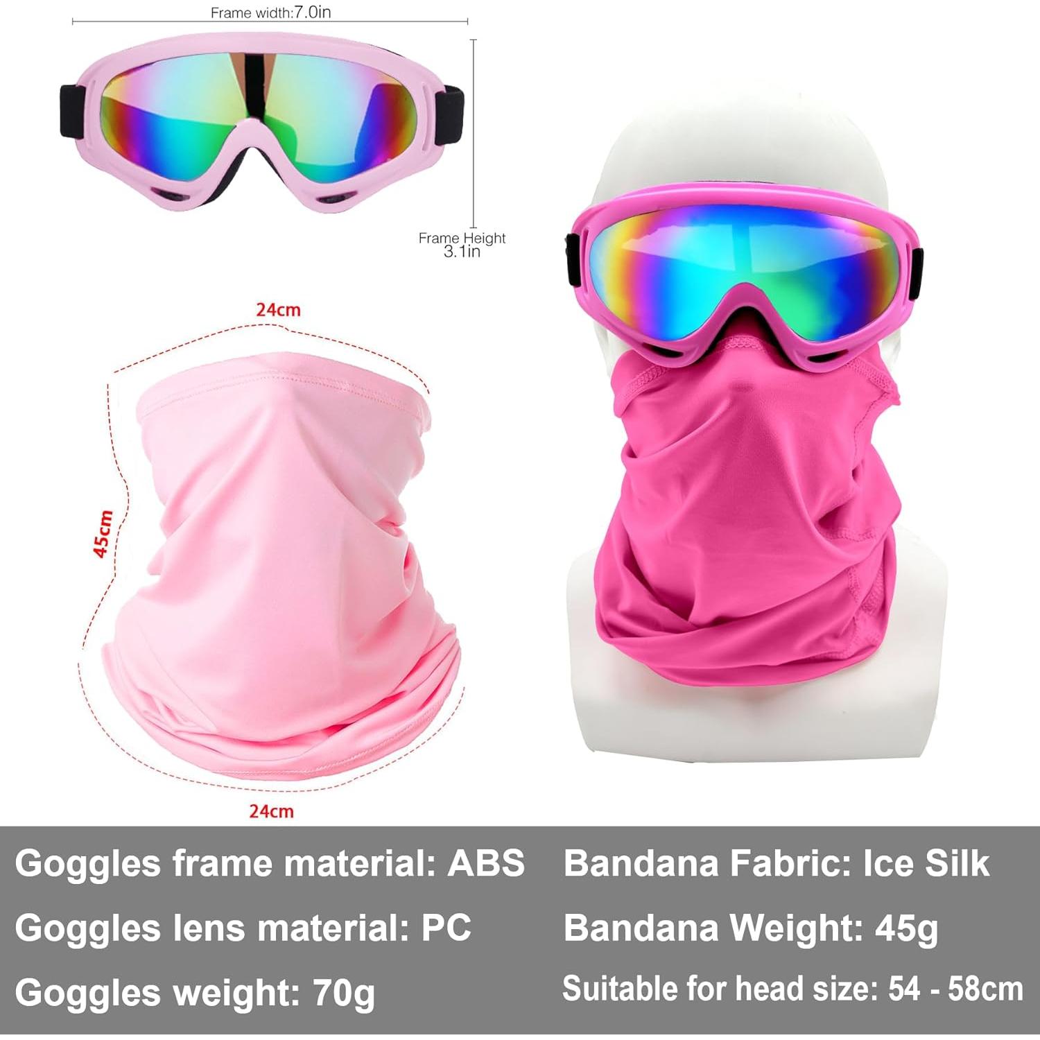 Gafas de Motocicleta LJDJ 2 Paquetes con 2 Máscaras