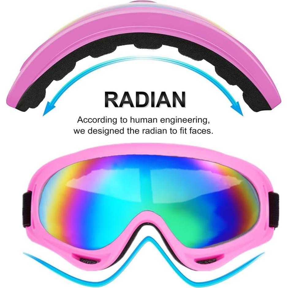 Gafas de Motocicleta LJDJ 2 Paquetes con 2 Máscaras