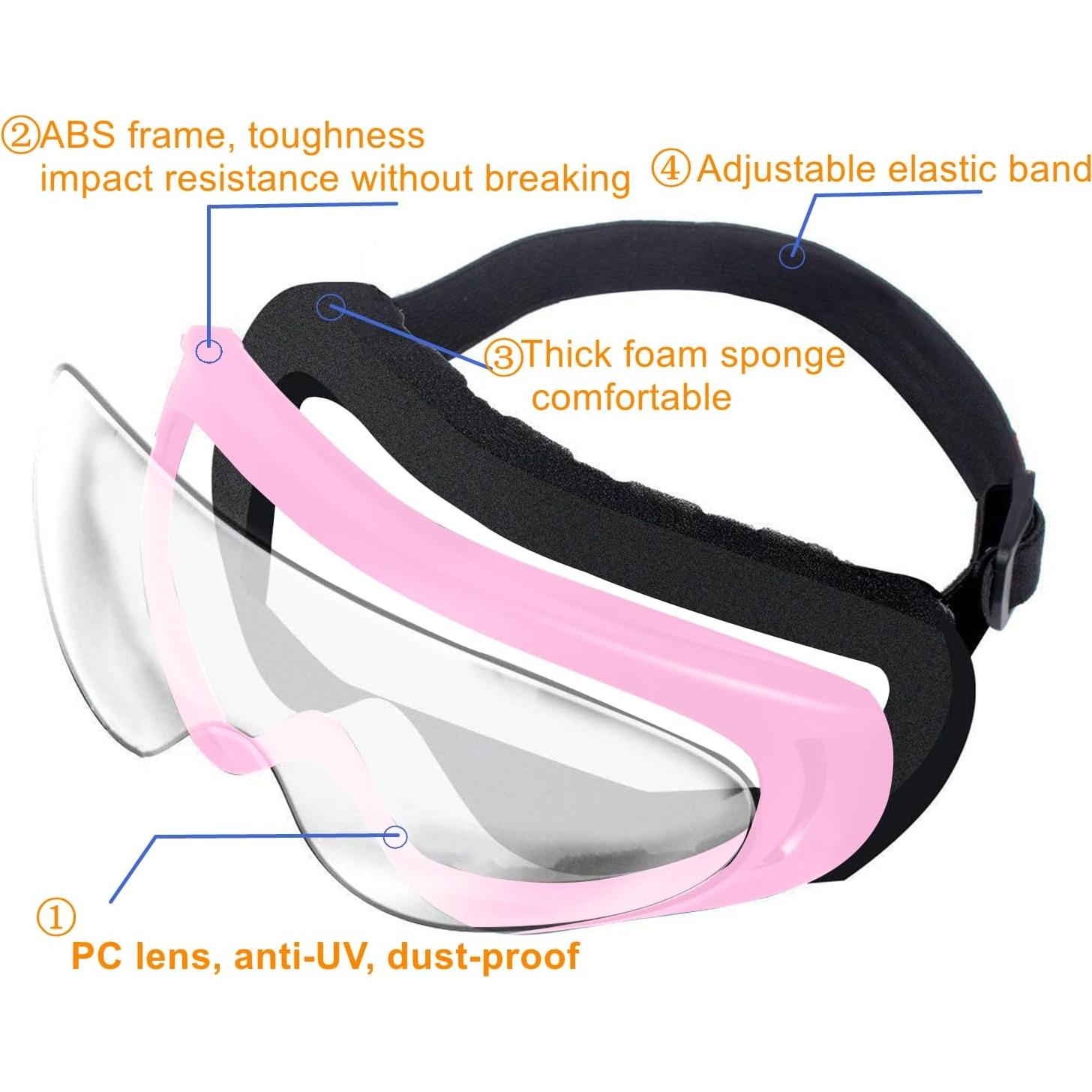 Gafas de Motocicleta LJDJ 2 Paquetes con 2 Máscaras