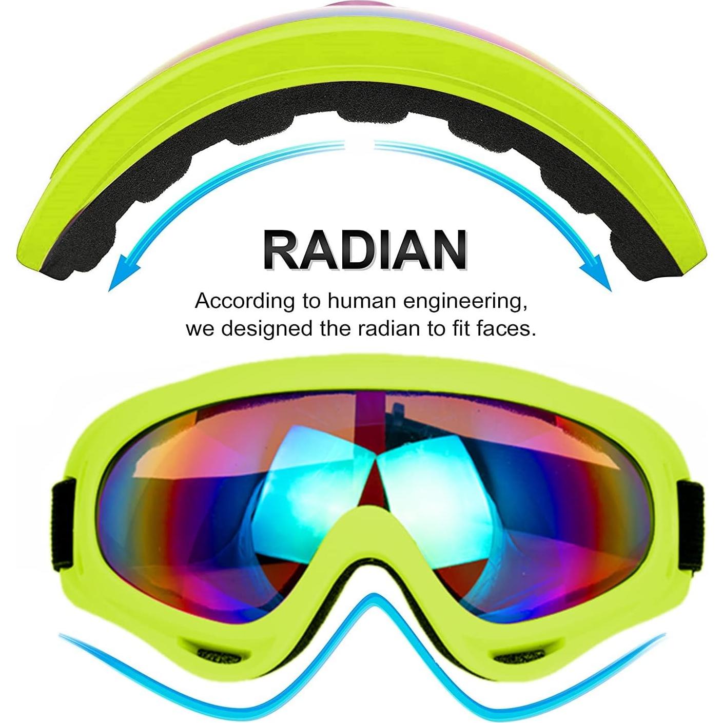 Gafas de Motocicleta LJDJ 2 Paquetes con 2 Máscaras