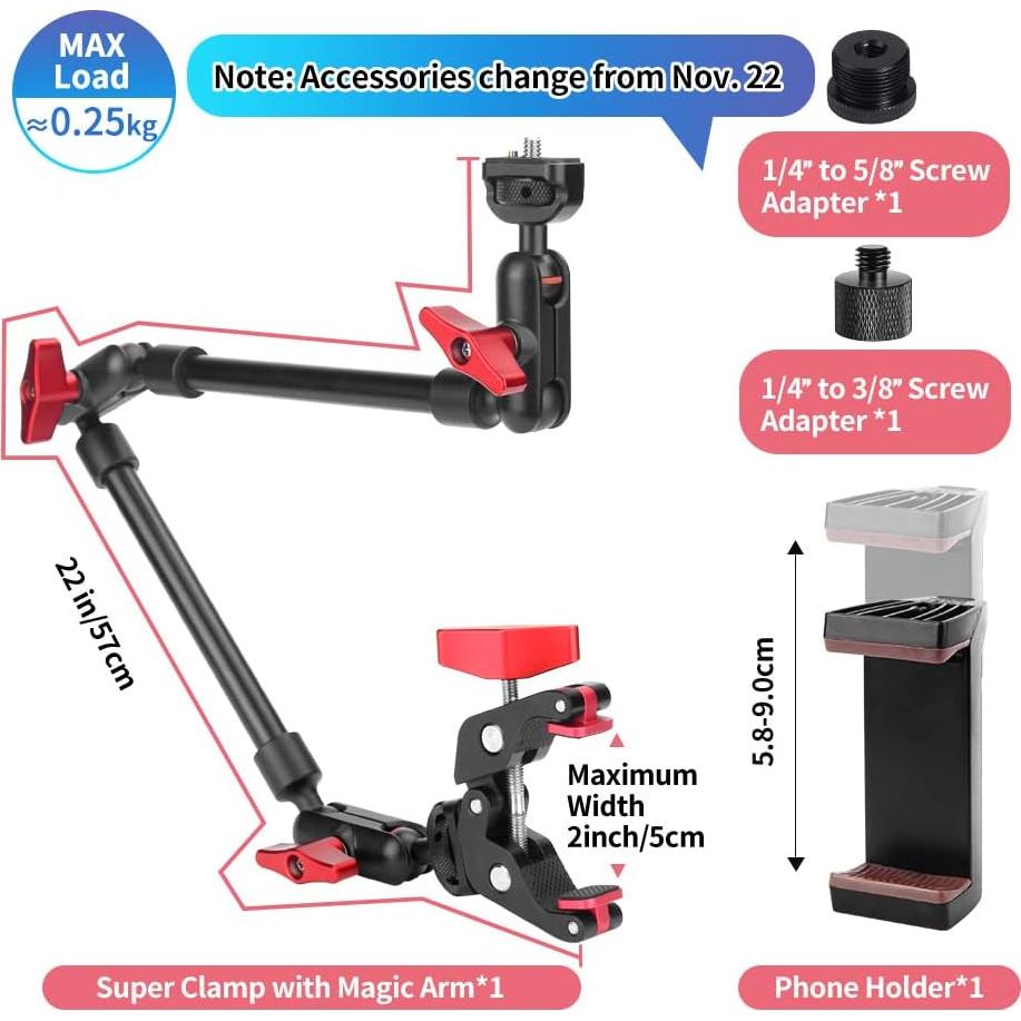 Brazo Mágico 57 cm JEBUTU Ajustable con Abrazadera
