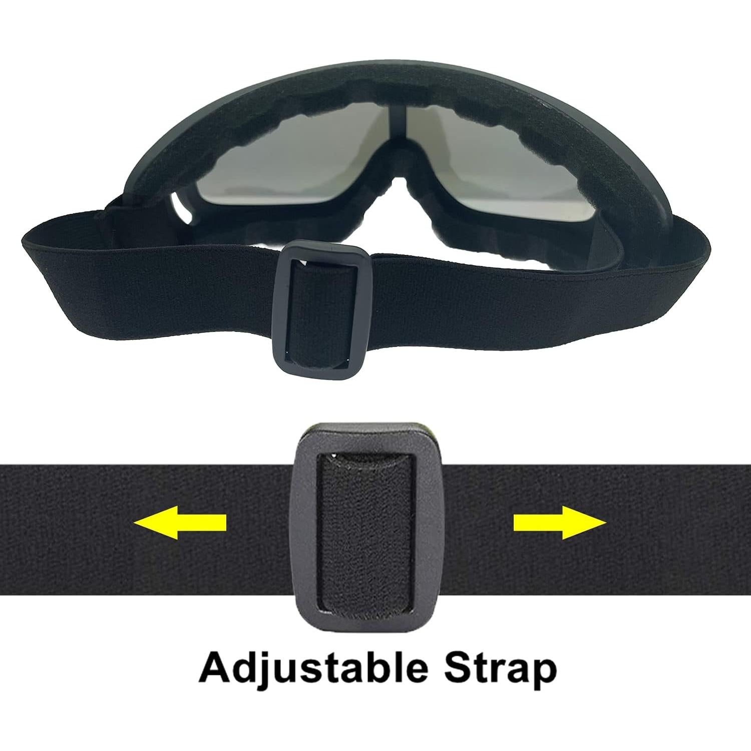 Gafas de Motocicleta LJDJ 2 Paquetes con 2 Máscaras