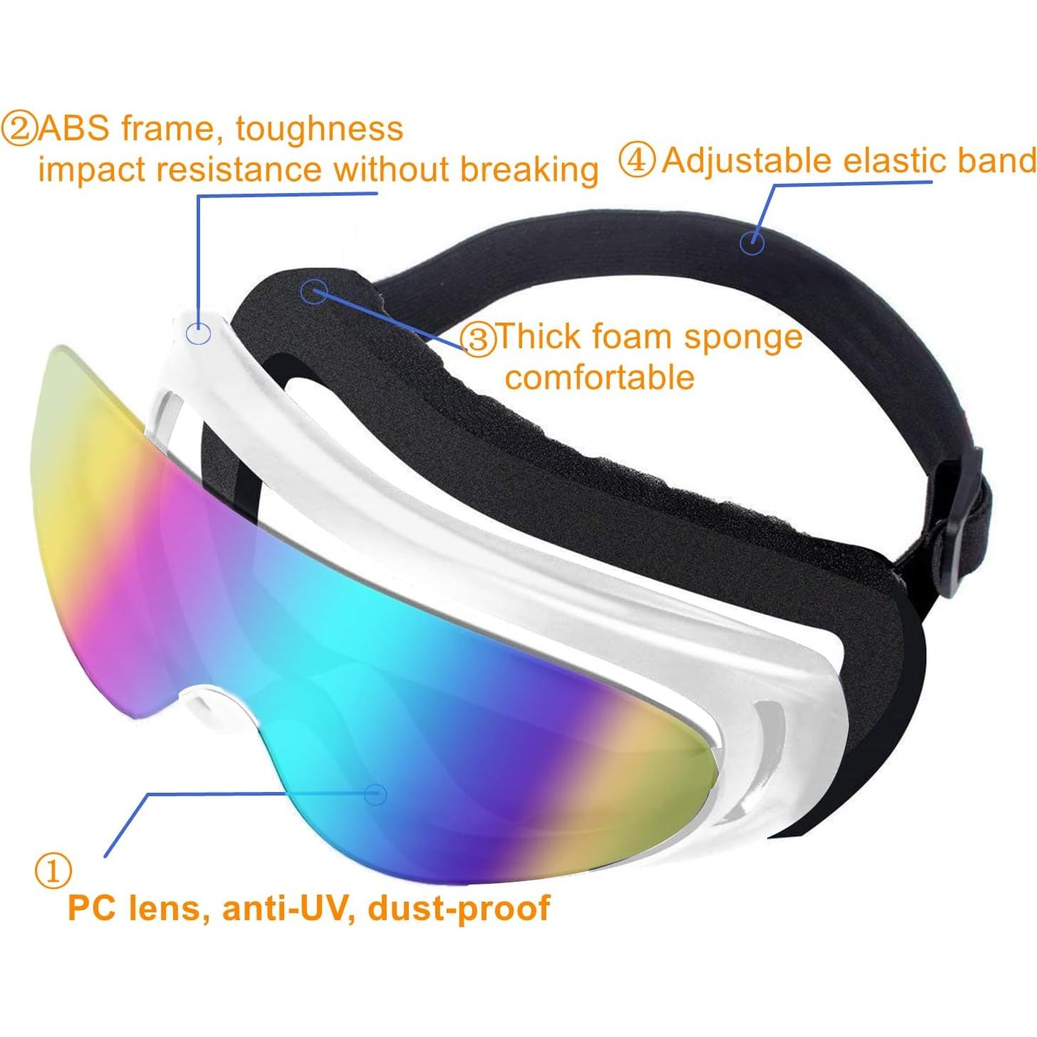 Gafas de Motocicleta LJDJ 2 Paquetes + 2 Máscaras