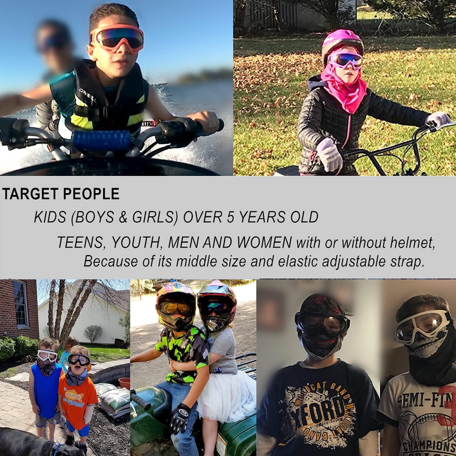 Gafas de Motocicleta LJDJ 2 Paquetes + 2 Máscaras