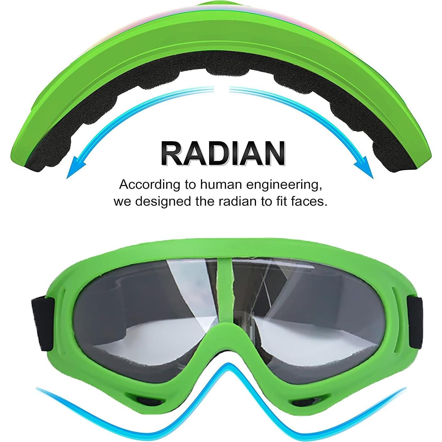 Gafas de Motocicleta LJDJ 2 Paquetes + 2 Máscaras