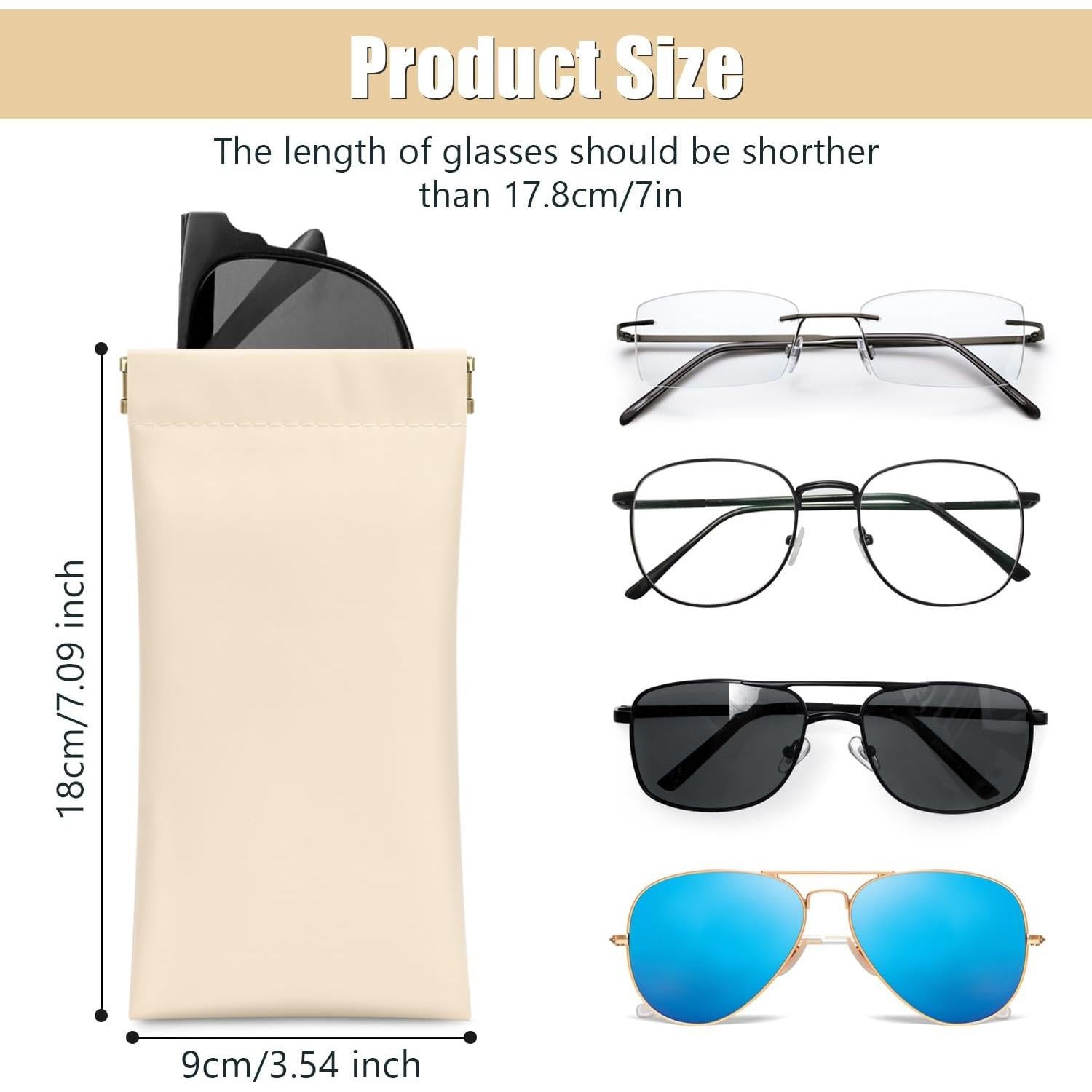 Estuche para Gafas Sightor 2 Pcs Cuero Impermeable