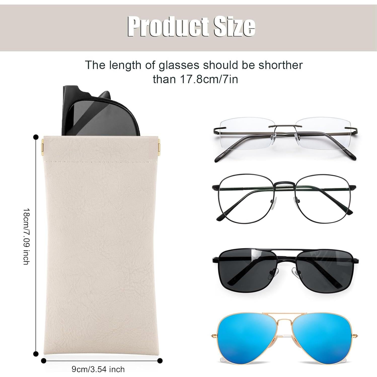 Estuche para Gafas Sightor 2 Pcs Cuero Suave Impermeable