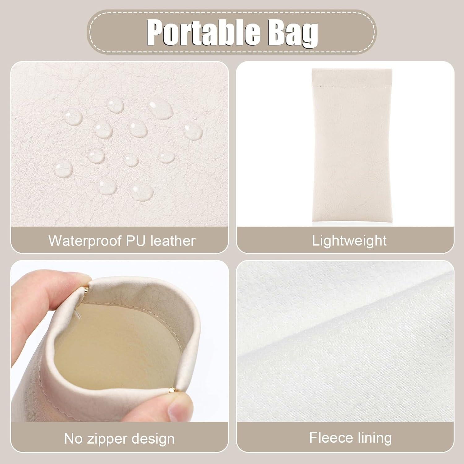 Estuche para Gafas Sightor 2 Pcs Cuero Suave Impermeable