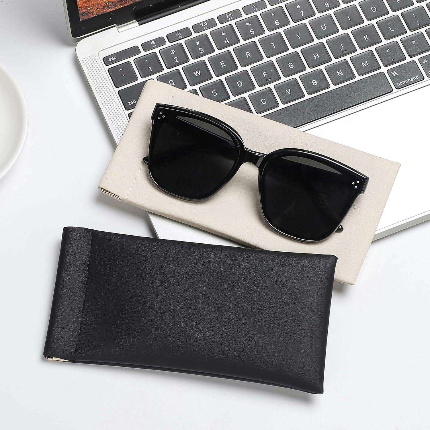 Estuche para Gafas Sightor 2 Pcs Cuero Suave Impermeable