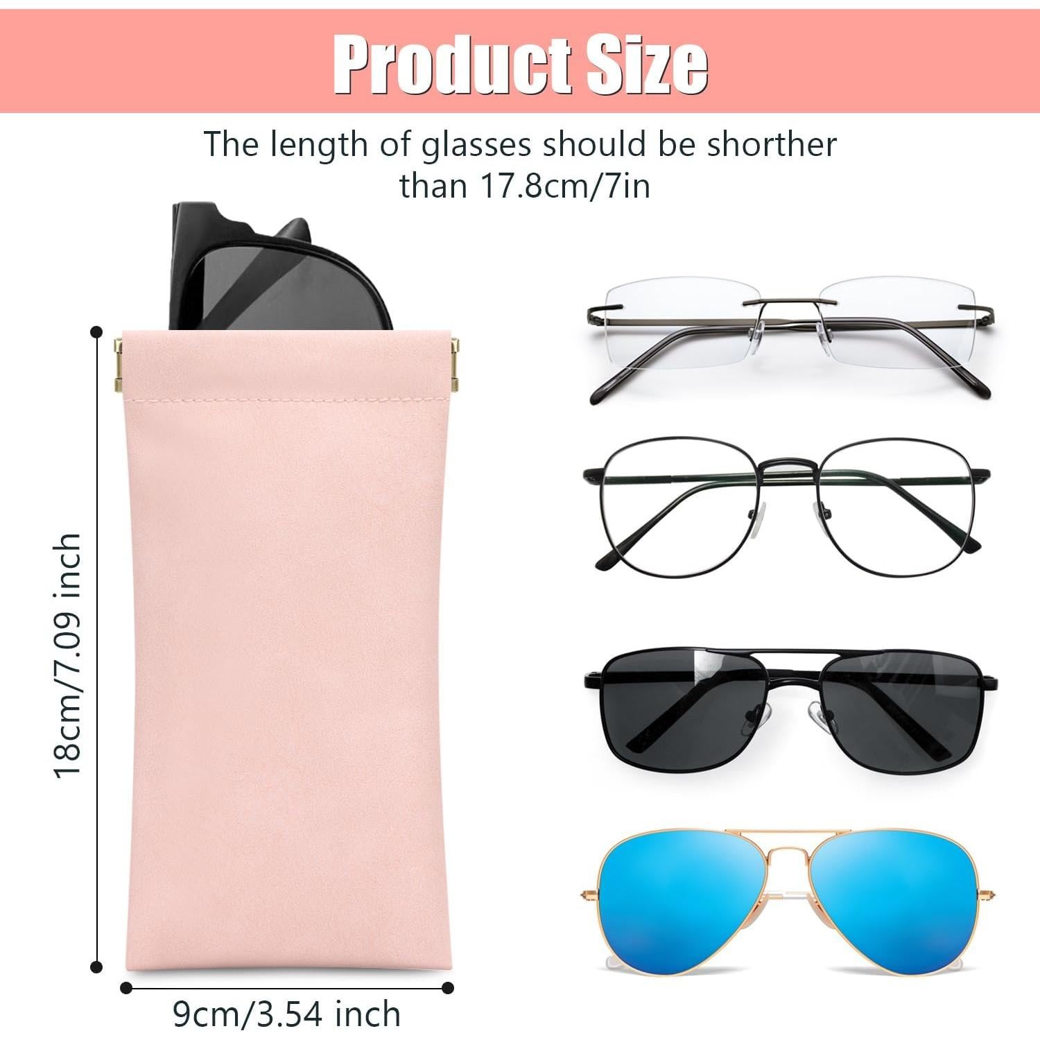 Estuche para Gafas Sightor 2 Pcs Cuero Suave Impermeable
