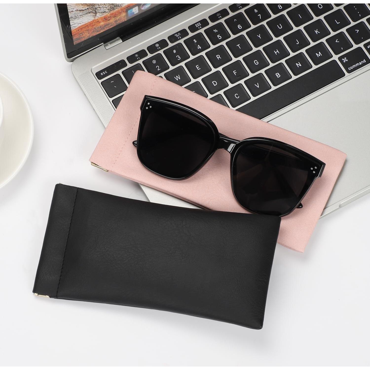 Estuche para Gafas Sightor 2 Pcs Cuero Suave Impermeable