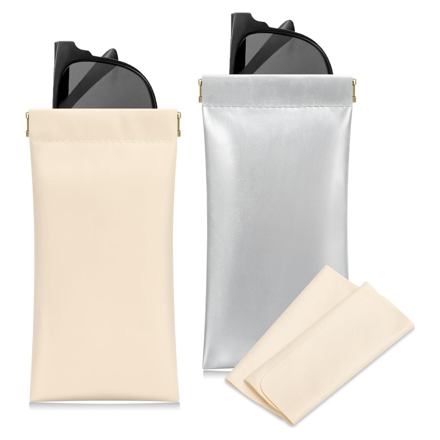 Estuche para Gafas Sightor, 2 Piezas de Cuero Suave