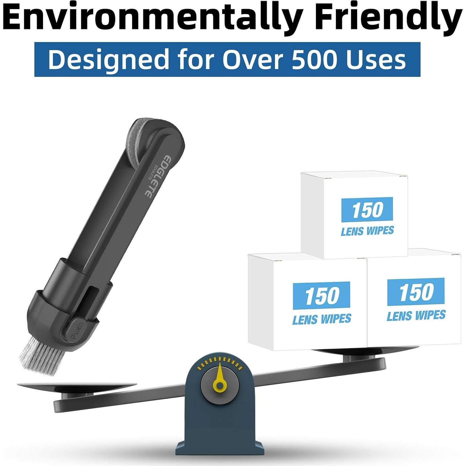 Kit de limpieza de gafas Edglete con spray y paño microfibra