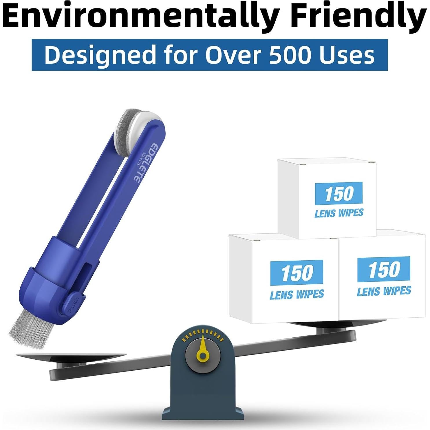 Kit de limpieza de gafas Edglete con spray y paño