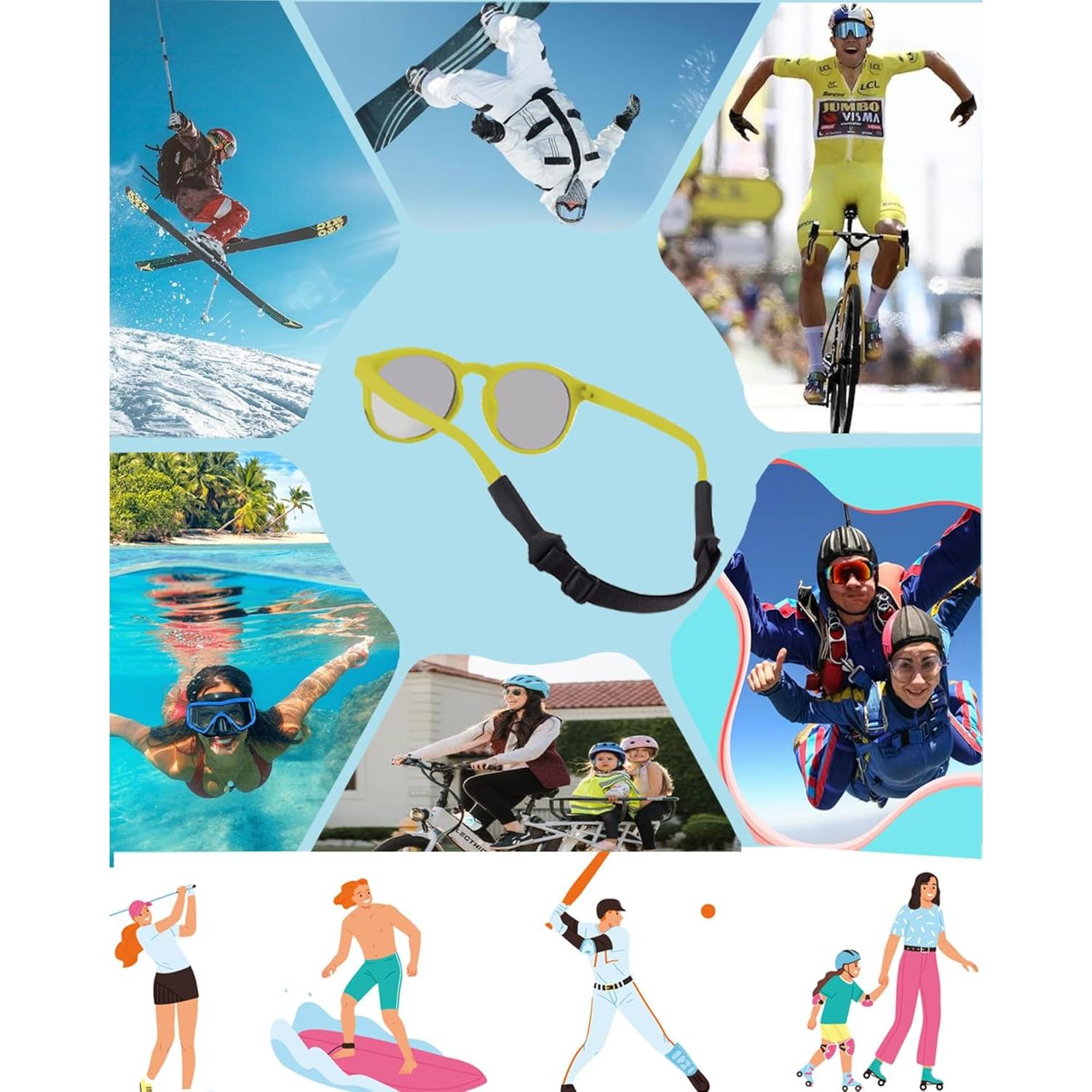 Correa de Gafas HORNYPOOT Ajustable para Niños 16.5-25.4 cm