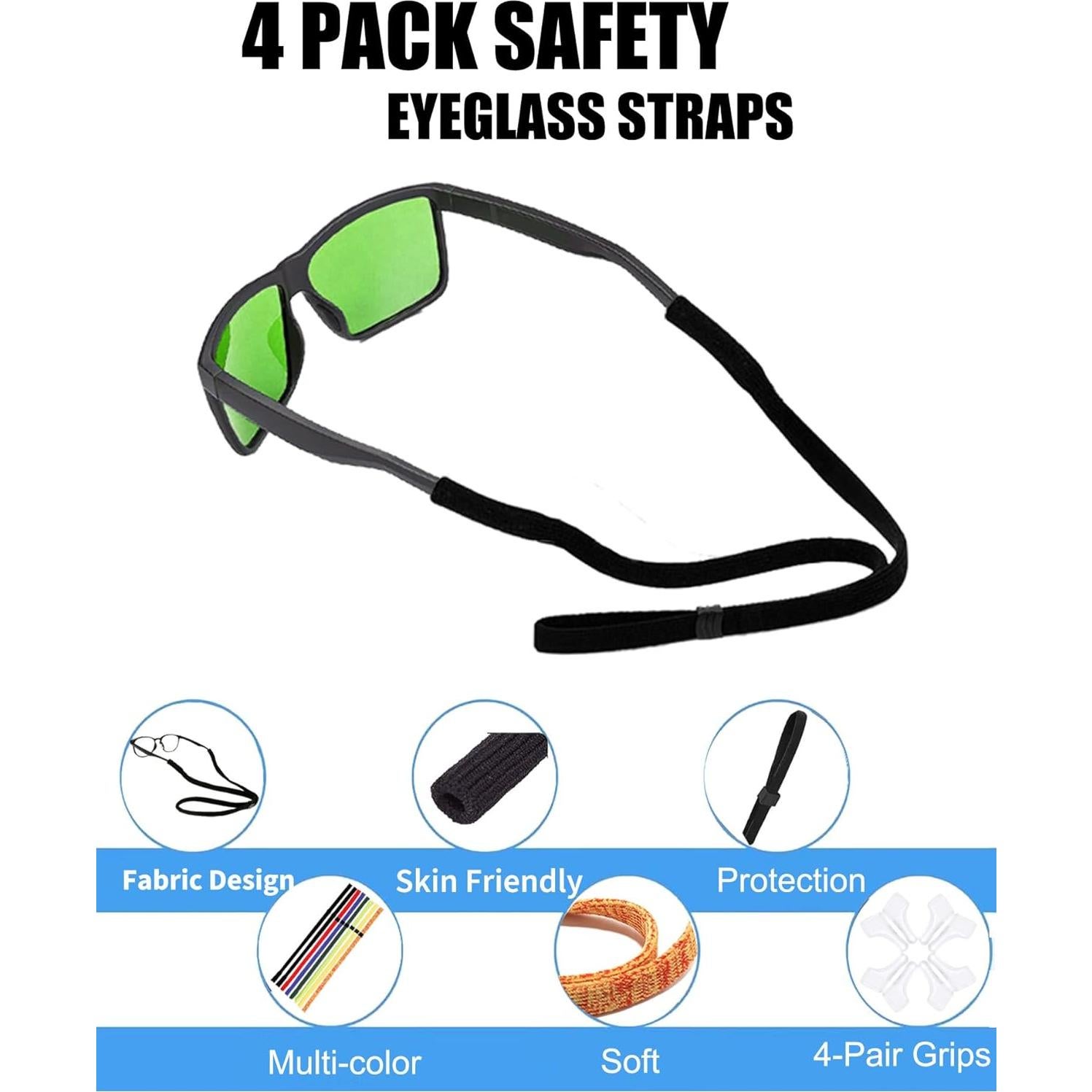 Correa de Gafas HORNYPOOT 4 Piezas Elásticas Niños