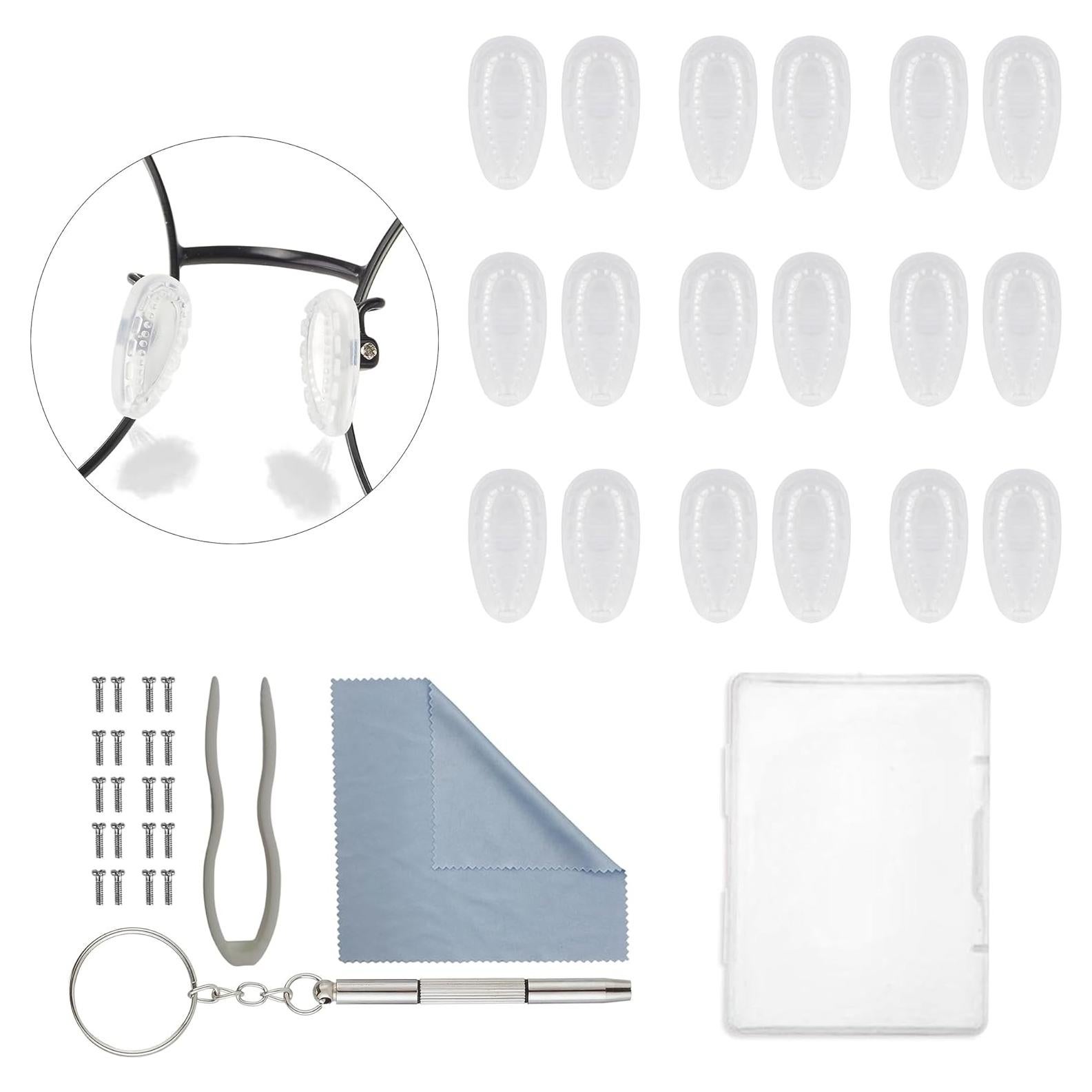 Almohadillas de nariz para gafas Omnful 10 pares silicona