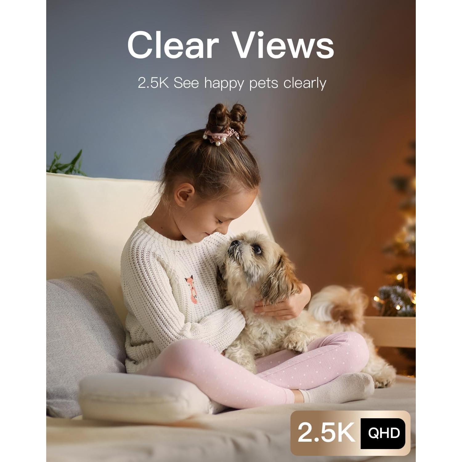 Cámara VIMTAG 2.5K 4MP WiFi 360° para Seguridad Interior